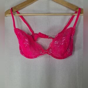 Lasenza hot pink lace bra size 32D